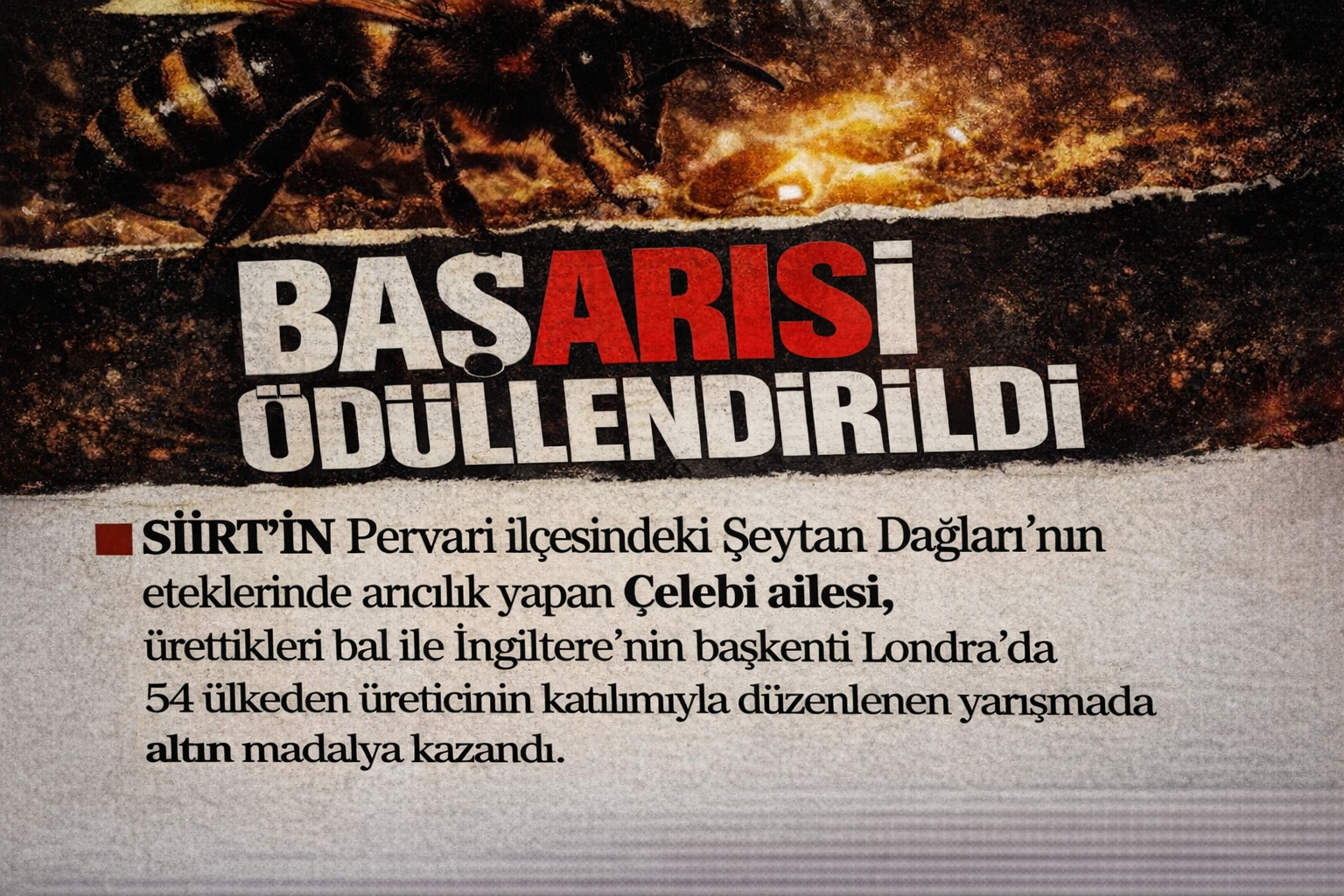 Çelebi ARıcılık Haberde